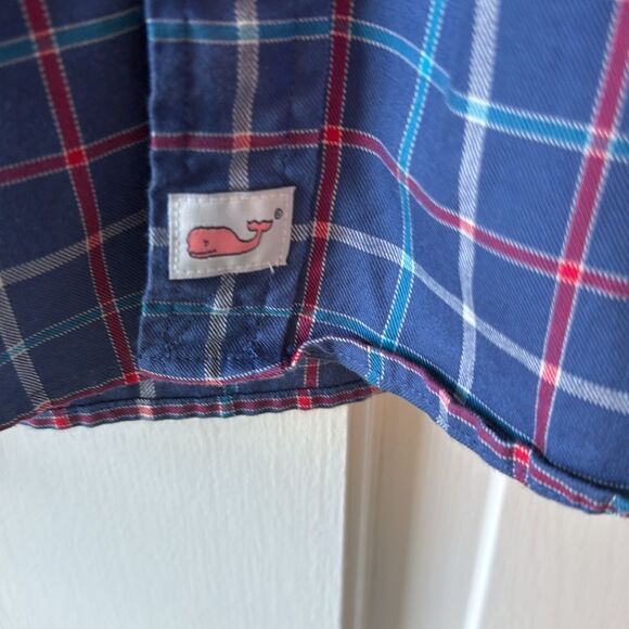 VINEYARD VINES BLUE RED WHITE CLASSIC FIT MURRAY SHIRT 100% COTTON MEN'S SMALL - Picture 6 of 8